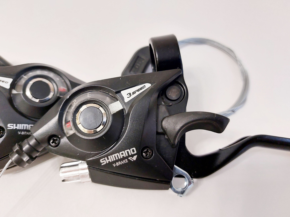 Переключатели на руль 3 и 7 скоростей SHIMANO V-BRAKE, манетки, шифтеры ...