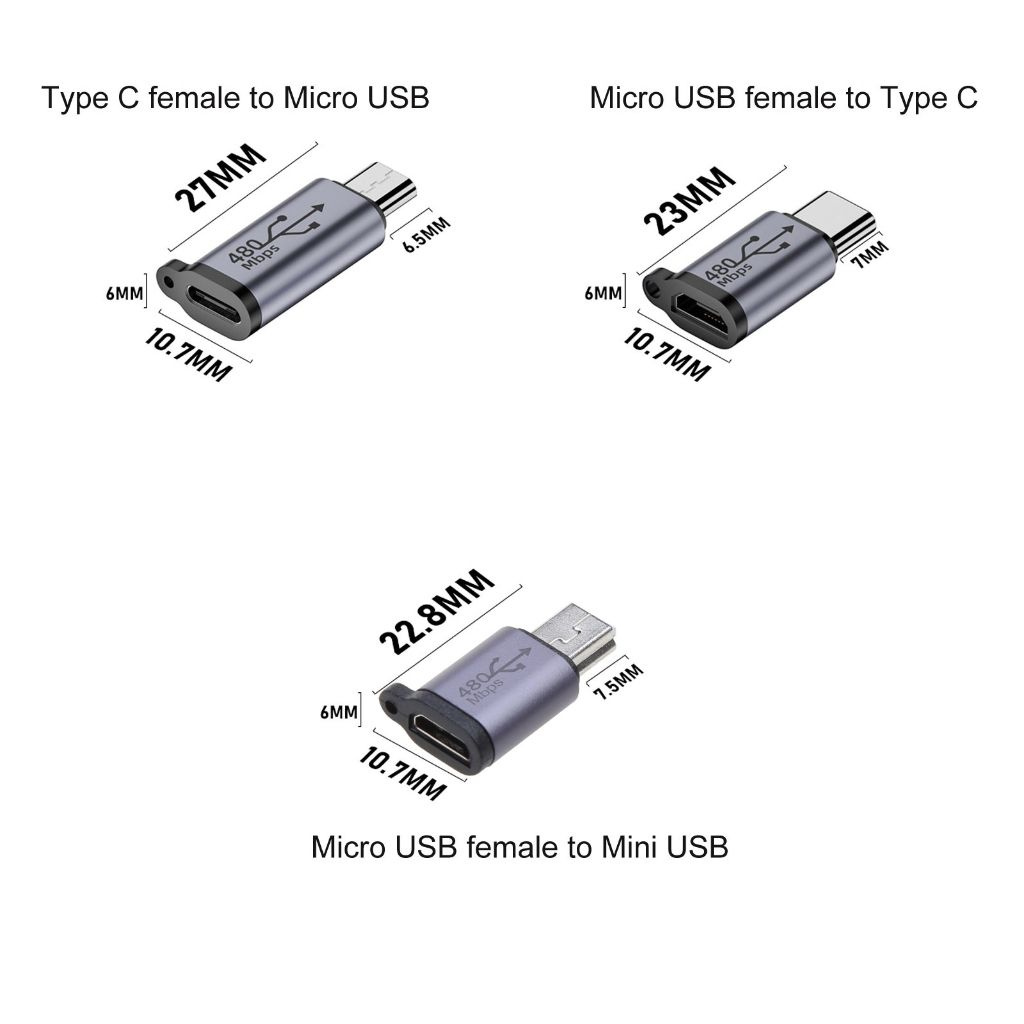 Мини-адаптер Usb-C на Micro USB TypeC, конвертер мама в папа для ...