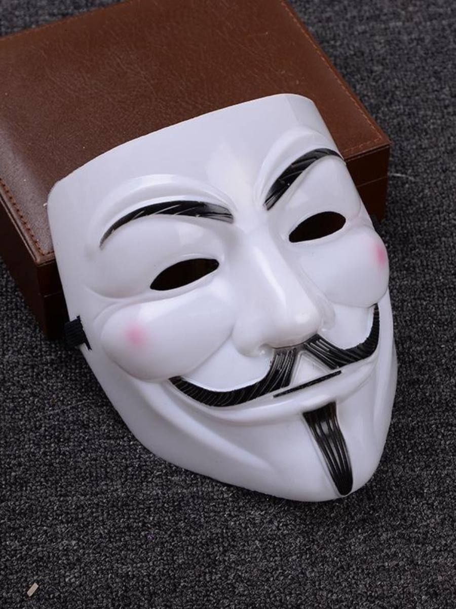 Маска Анонимус белая / Гай Фокс (Карнавальная аксессуар) (V - значит ...