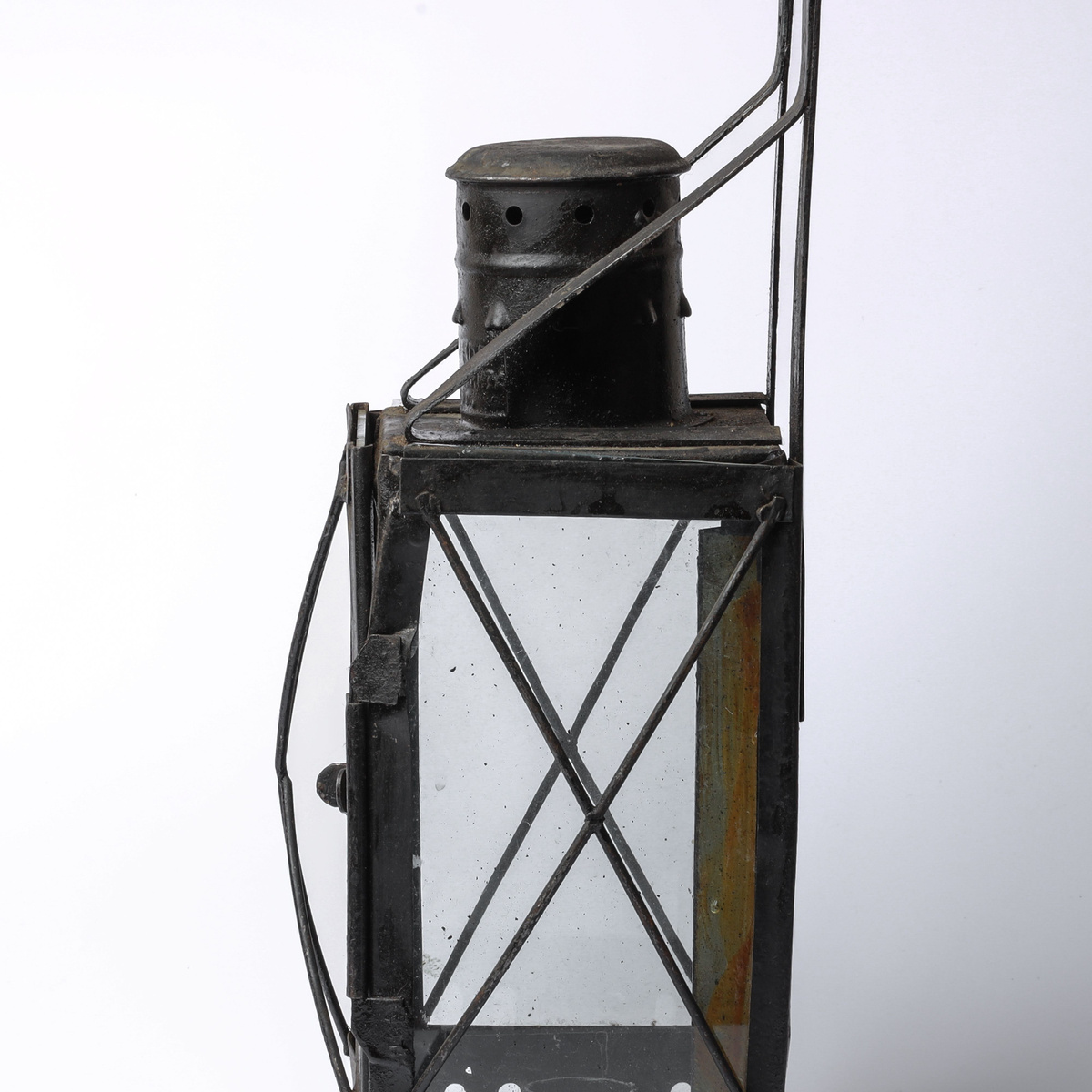 Подсвечник фонарь металлический "Железнодорожный" / Четырёхугольный ...