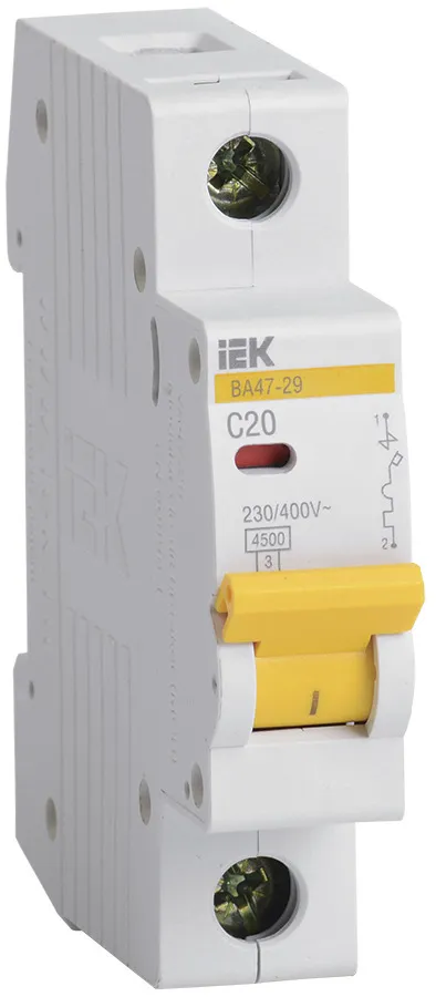 Автоматический выключатель IEK 1P 20А 4,5кА тип С, 4 5кА тип С, фото 5