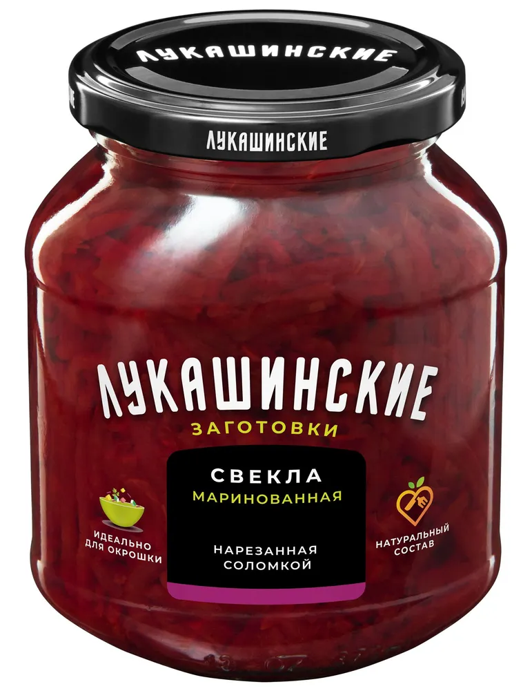 Свекла "Лукашинские" маринованная. "по-деревенски" 340г., 340 г
