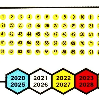 Метки для маток жёлтые, опалитки номерные 1-100, Польша +клей 2 мл, 2 мл, фото 2