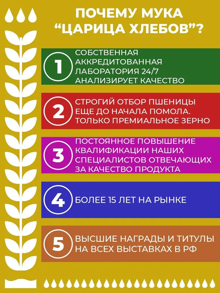 Мука пшеничная высший сорт 5кг, 5 кг, фото 2