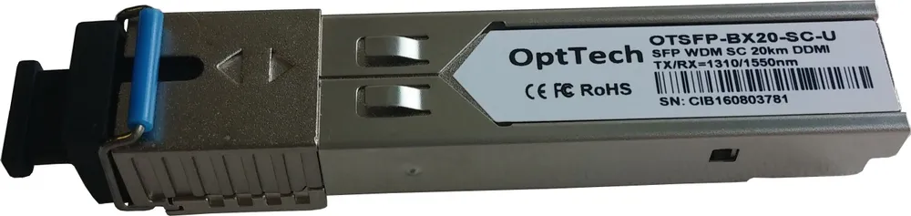 Трансивер модуль SFP, одноволоконный WDM, TX/RX 1310/1550nm, SC, 20km, DDMI, вариант, фото 2