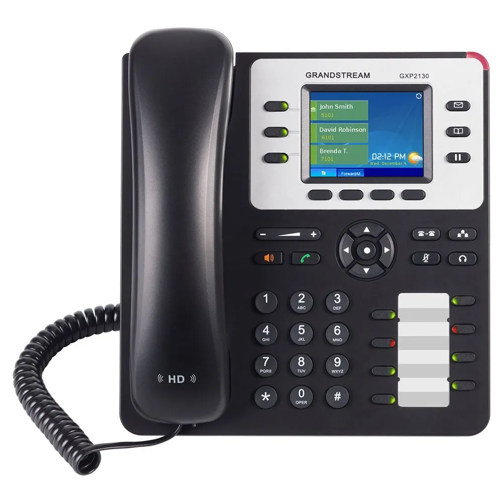 IP-телефон Grandstream GXP2130, 3 SIP аккаунта, цветной дисплей 320x240, конференция до 4 участников, поддержка EHS,Bluetooth и PoЕ., 320x240, фото 3