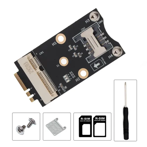 Адаптер M.2 на Mini PCI-E, переходник для модулей 3G 4G WiFi, слот для SIM-карты, комплект для сборк