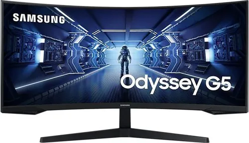 Samsung 34" Монитор LC34G55TWWIXCI (LC34G55TWWIXCI), VA, 3440x1440 Ultra WQHD, 165 Гц, Изогнутый экран, черный