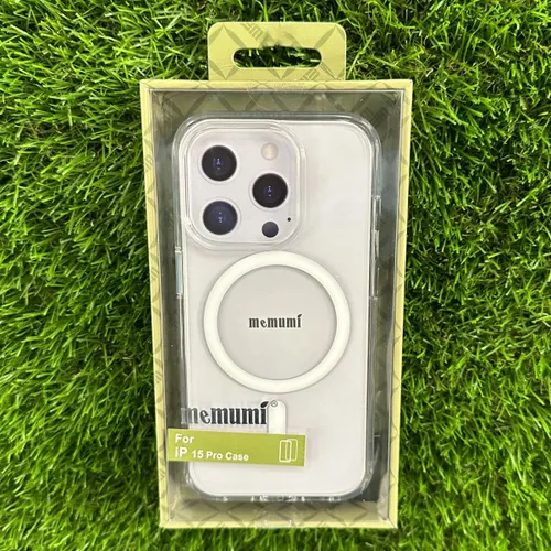 Чехол для iPhone 15 Pro (6.1") Memumi Crystal Ice SNAP с магнитом для MagSafe пластиковый прозрачный