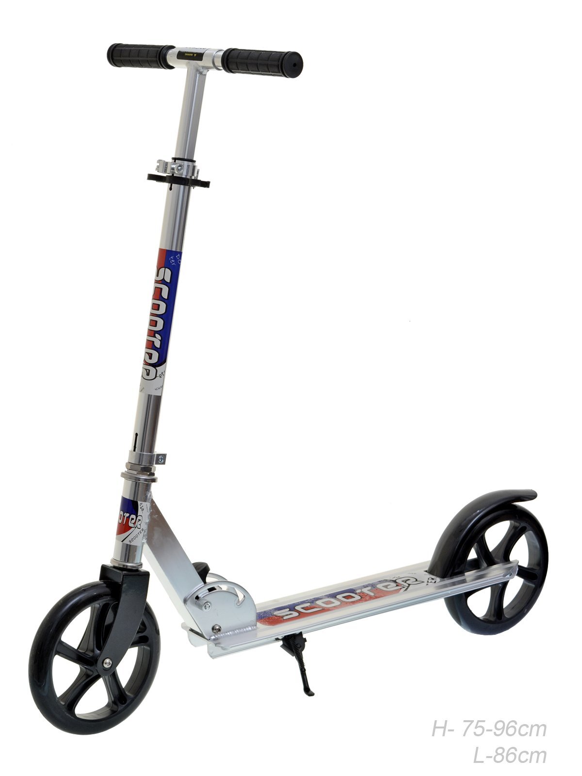 Самокат городской Scooter, серебро, GT3623AS, 200мм Самокат городской Scooter, серебро, GT3623AS, 200мм