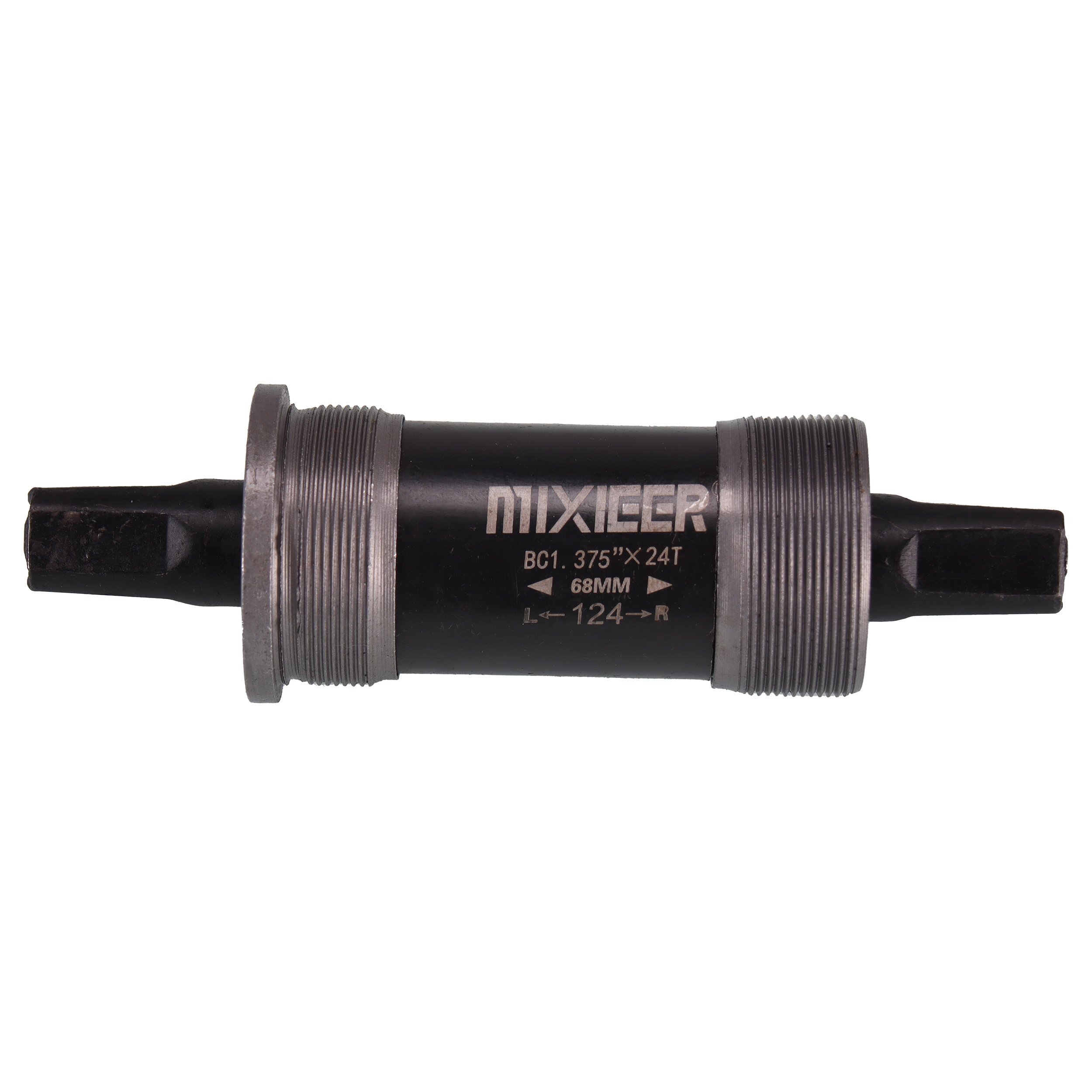 Каретка под квадрат картриджная, MIXIEER BB MX-A203 68x124, пром,подшипники, чёрная, в индивидуальной коробке.