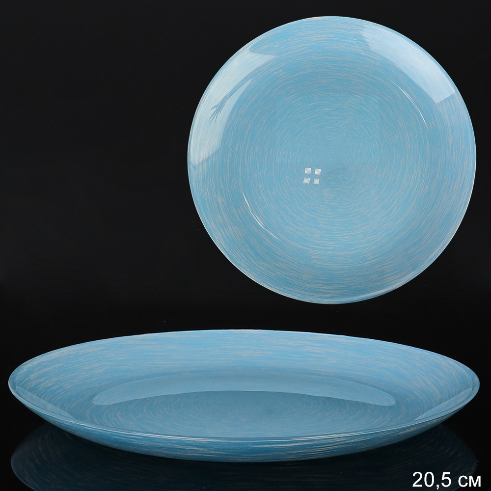 Тарелка десертная, диаметр 20,5 см. Brush Mania. Лайт Блю.
