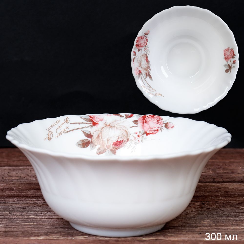 Салатник WHITE LILY / Глубокая тарелка / Суповая тарелка, объем 350 мл, 140 мм.Чайная роза. Салатник WHITE LILY / Глубокая тарелка / Суповая тарелка, объем 350 мл, 140 мм.Чайная роза.