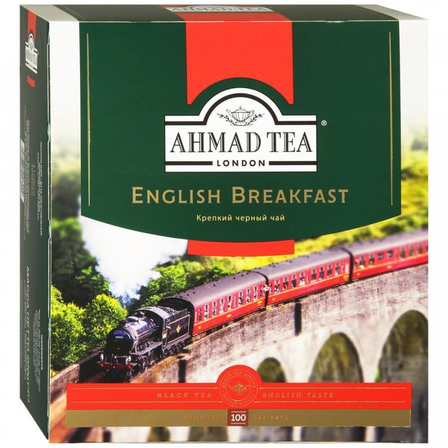 Ahmad Tea Чай в пакетиках черный English Breakfast. Английский завтрак, 100  пакетиков по 2 г - купить с доставкой по выгодным ценам в интернет-магазине  OZON (1044684971)