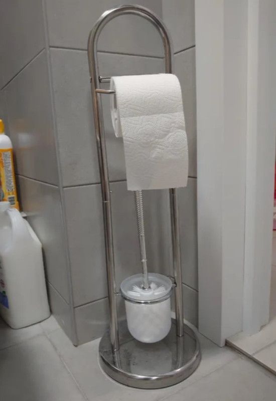 Стойка напольная с держателем для туалетной бумаги и ершиком/ ершик для ...