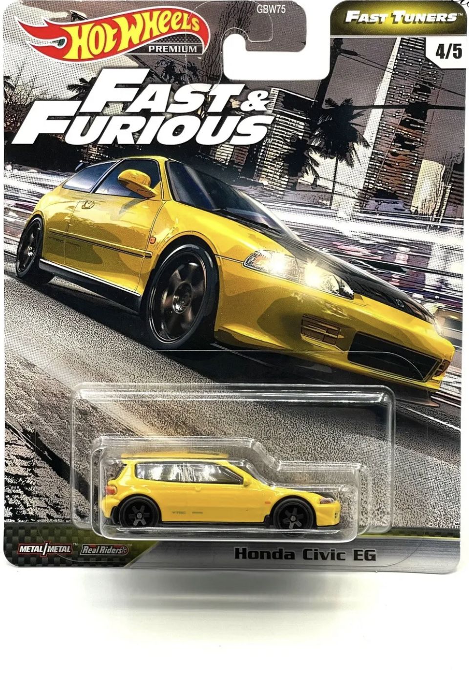 Машинка Hot Wheels Premium Honda Civic EG Fast Tuners / Хот Вилс
