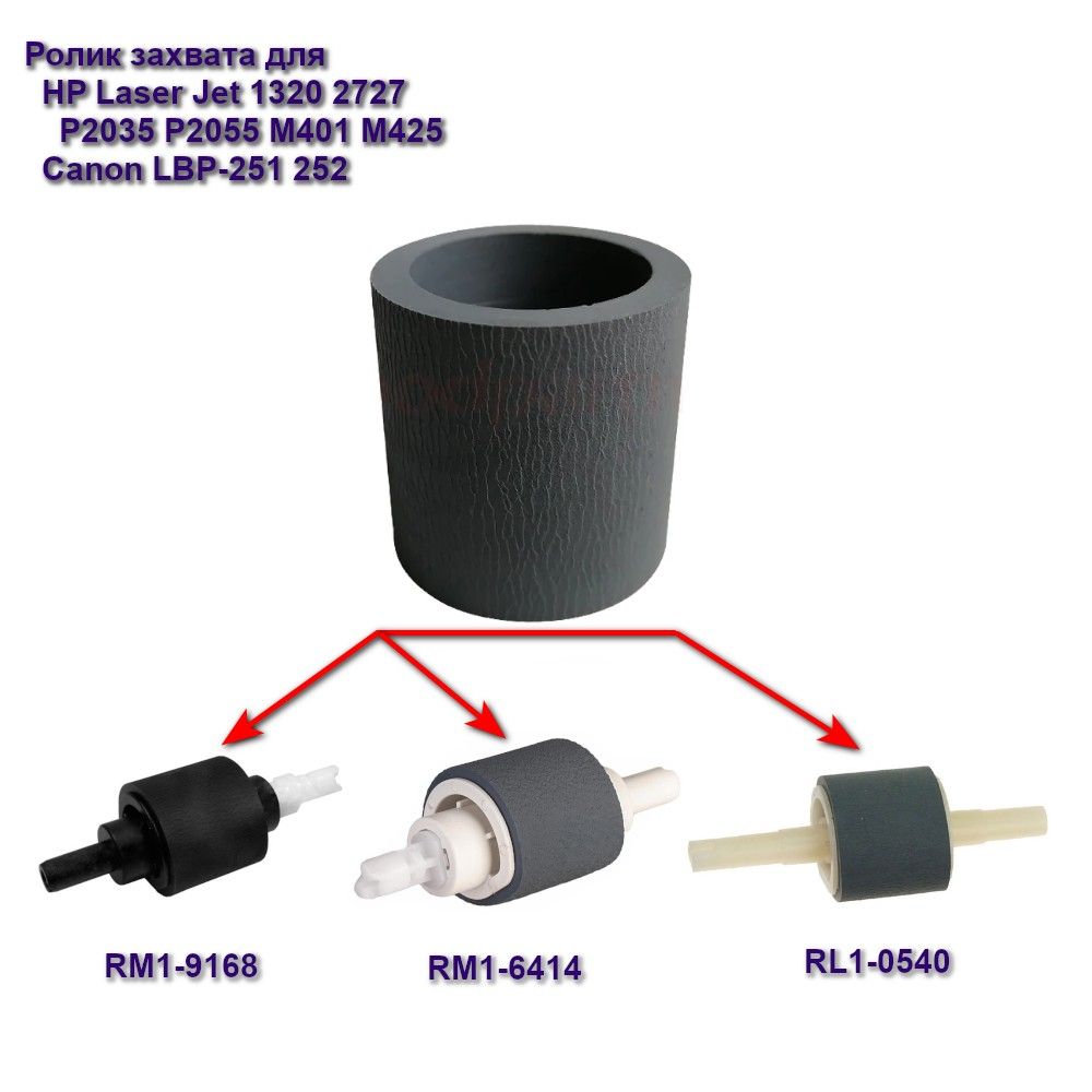 RM1-9168 / RM1-6414 / RL1-0540 Ролик захвата (резинка) для HP 1320