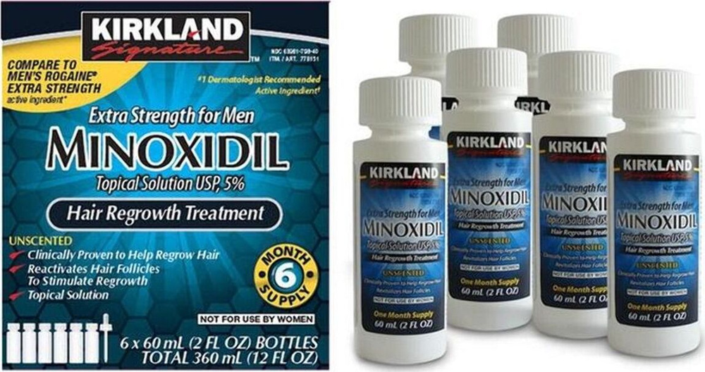 Сыворотка для роста бороды Миноксидил Киркланд 5%, Средство от ...