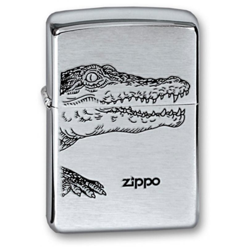 Зажигалка бензиновая ZIPPO Alligator Brushed Chrome #1