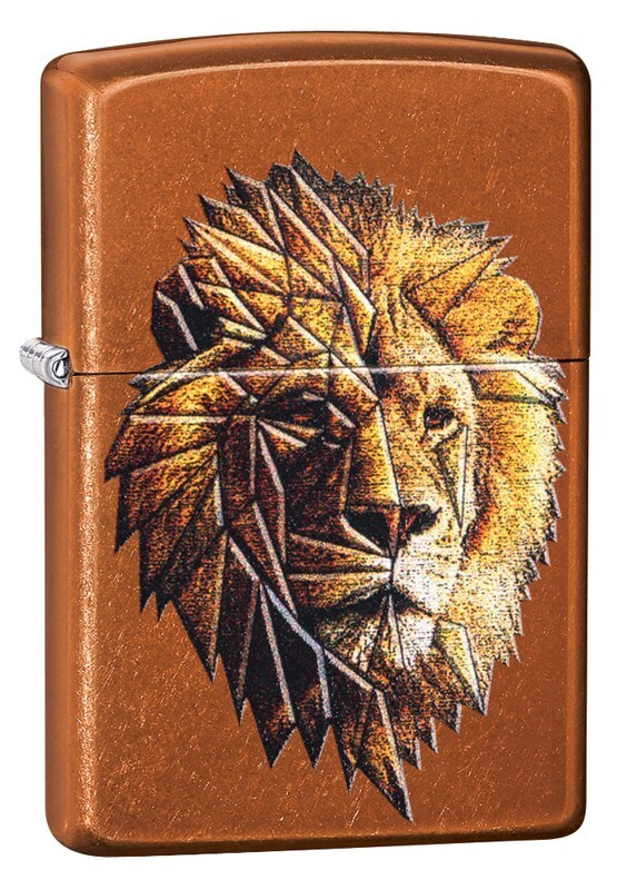 Зажигалка бензиновая ZIPPO Polygonal Lion Toffee #1