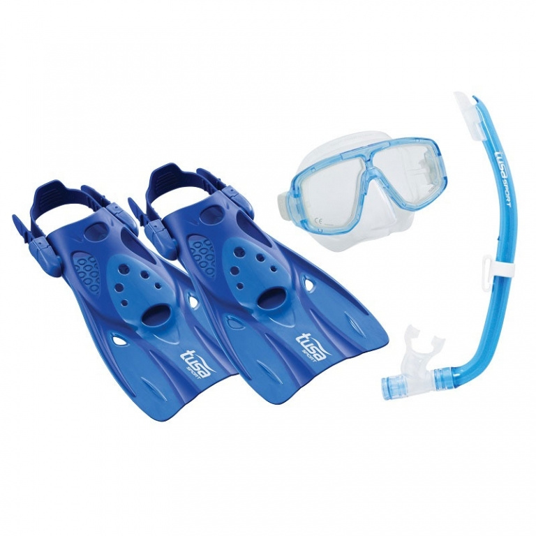 Tusa Sport Комплект для плавания (двухлинзовая маска + трубка + ласты 36-42 размер)  #1