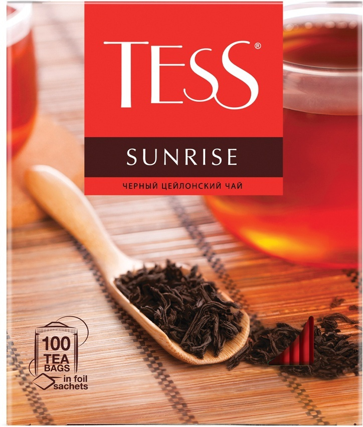 Чай в пакетиках чёрный Tess Sunrise, 100 шт - купить с доставкой по ...