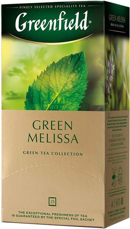 Чай в пакетиках зеленый Greenfield Green Melissa, 25 шт #1