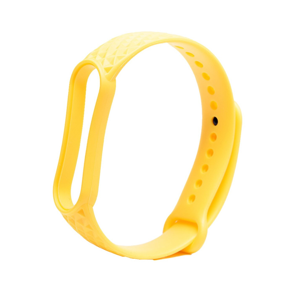 Ремешок для Xiaomi Mi Band 5 ребристый <желтый> #1