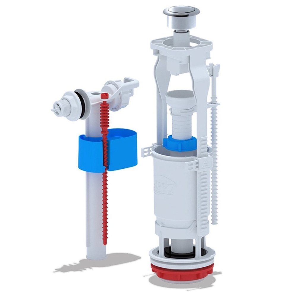 Арматура универсальная боковая для бачка унитаза штуцер 1/2" и 3/8 ...