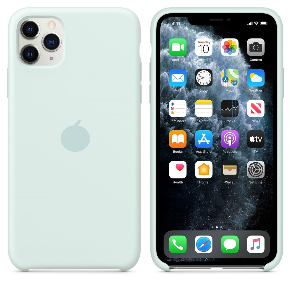 Чехол силиконовый для Apple iPhone 11 Pro Max Silicone Case Seafoam цвет  Морская пена - купить с доставкой по выгодным ценам в интернет-магазине  OZON (287282412)