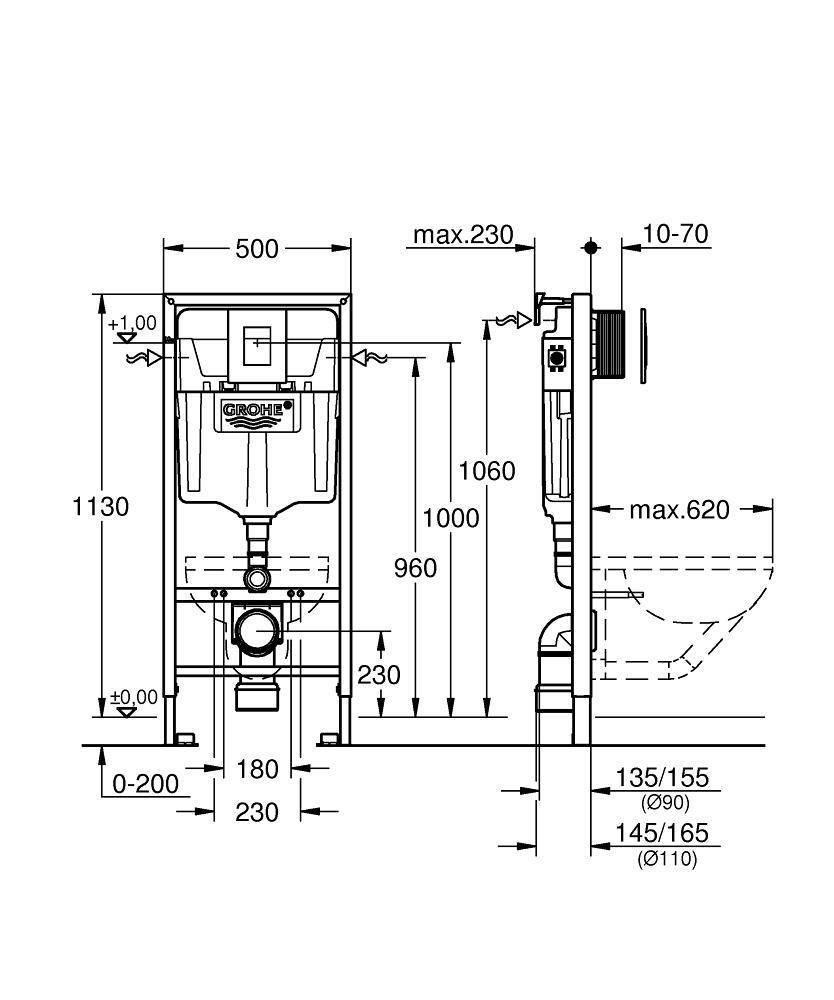 Инсталляция для унитаза grohe solido 38811kf0. Инсталляция для унитаза grohe solido 38811kf0