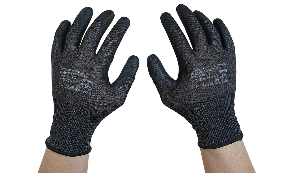 Перчатки для защиты от порезов SCAFFA модель - DY1850-PU, 1 пара (размер 10)  #1