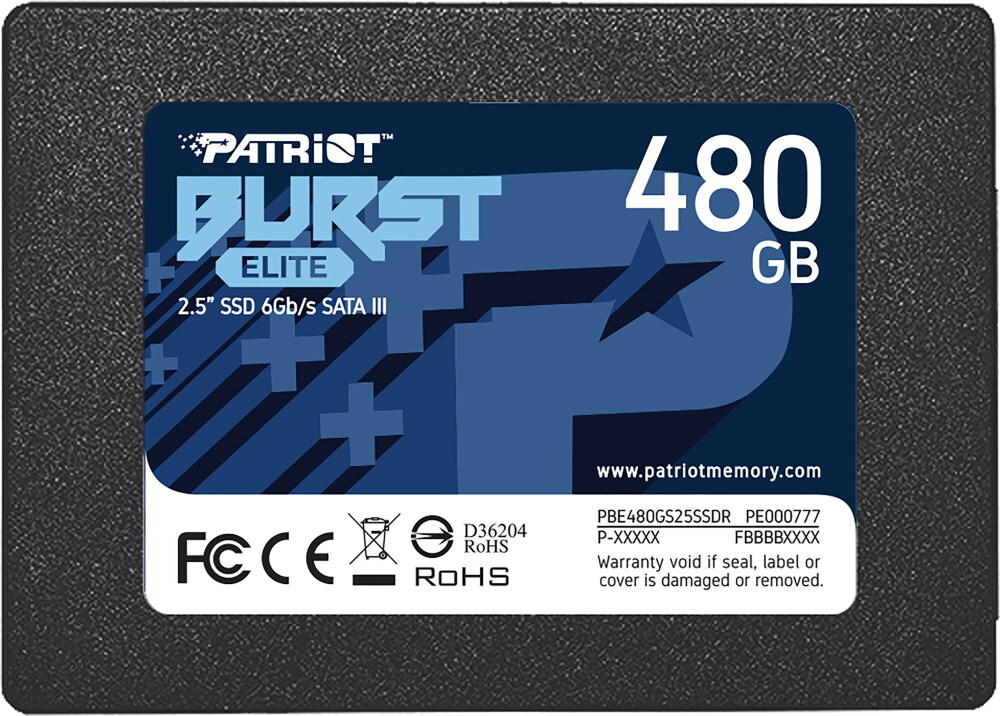 Patriot Memory 480 ГБ Внутренний SSD-диск Burst Elite 2.5" SATA3 6.0 Гбит/с (PBE480GS25SSDR)  #1