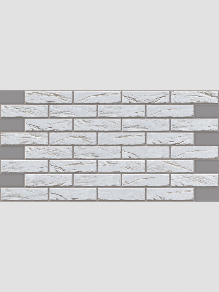 Стеновая панель ПВХ Кирпич Лофт белый 500х985х0,4 мм (10 штук) купить по  выгодной цене в интернет-магазине OZON (256040311)