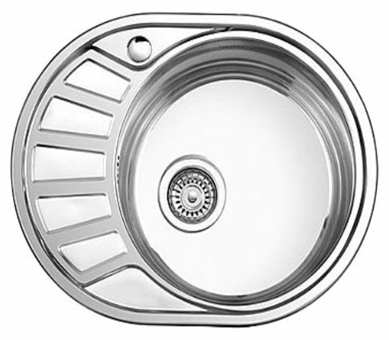 Мойка кухонная из нержавеющей стали, врезная 570x450x180 (0,8 мм ...