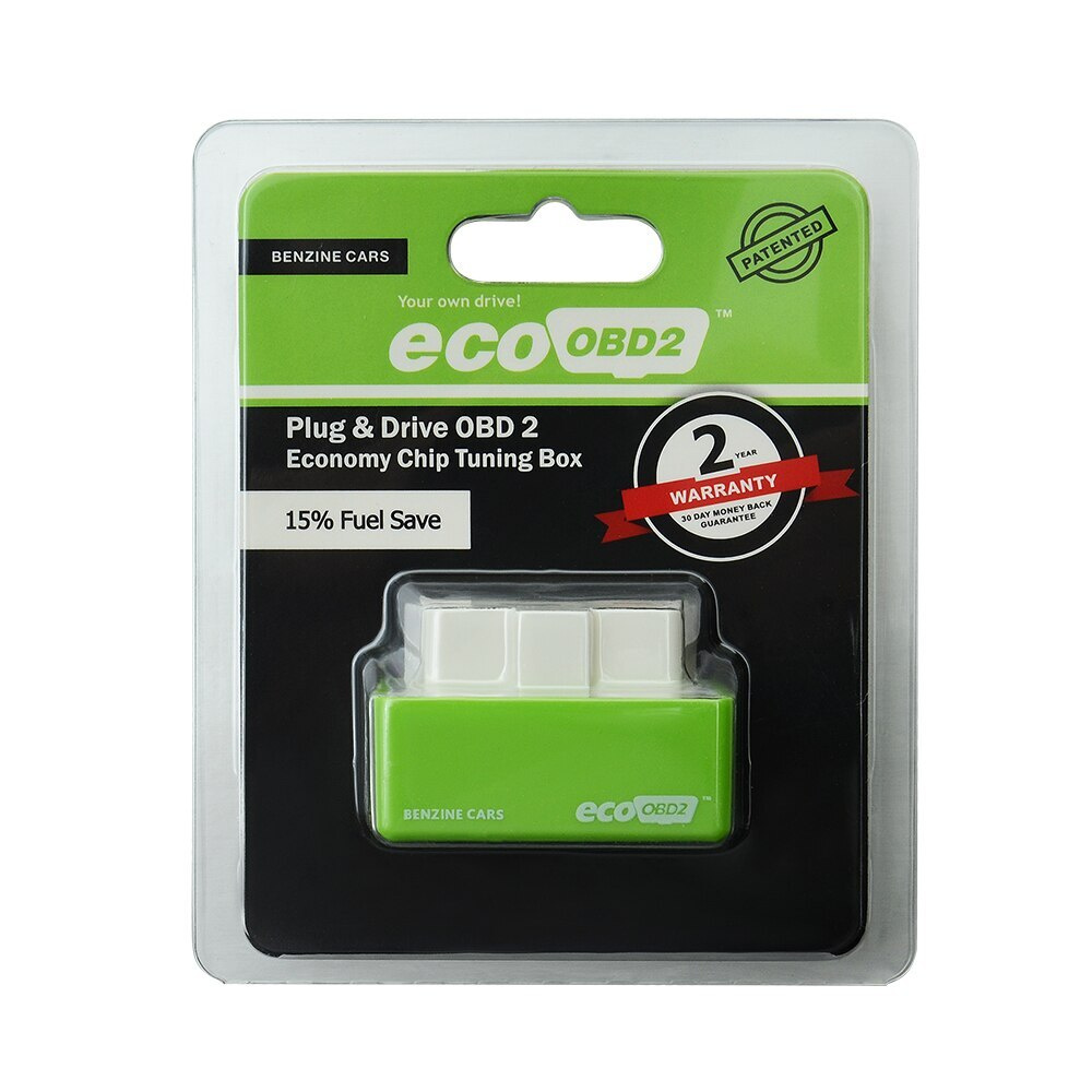 Программатор Eco OBD2 для чип-тюнинга бензиновых автомобилей Green ELM327