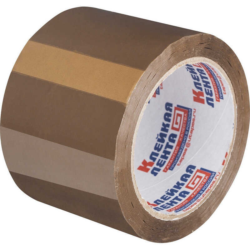 Лента клейкая упаковочная, коричневая, 75 мм х 66 м, толщина 47 мкм ...