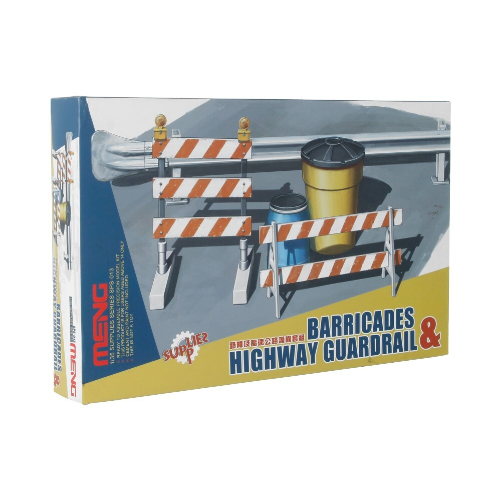 MENG SPS-013 "ограждение" Barricades & Highway Guardrail set 1/35 #1