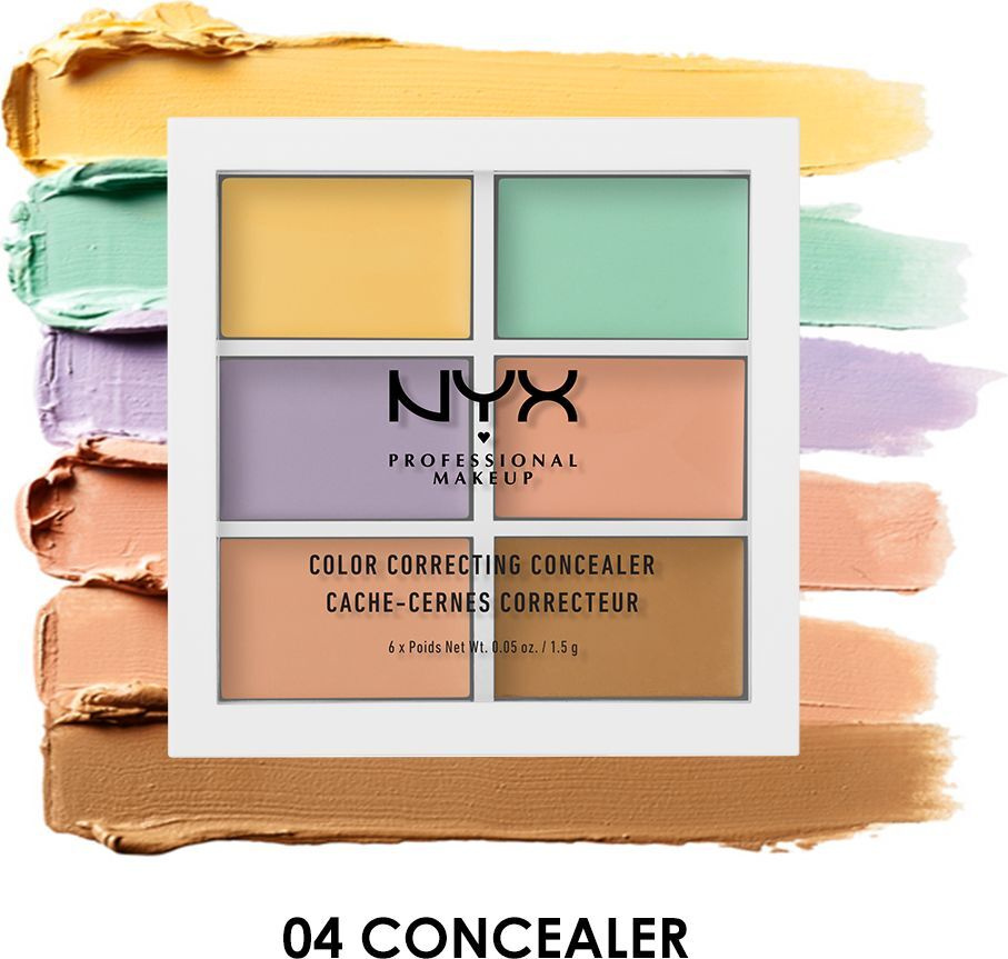 NYX Professional Makeup Палетка для коррекции лица COLOR CORRECTING PALETTE, оттенок 304, цветная, 6*1.5 #1