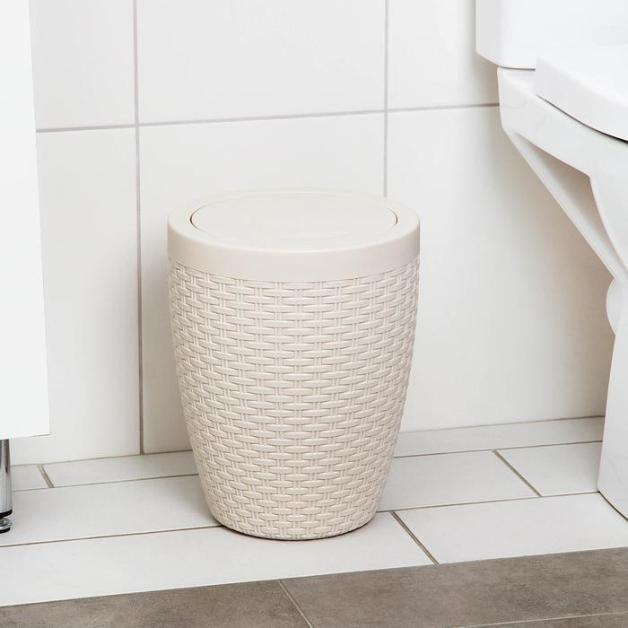 Контейнер для раздельного сбора мусора Альтернатива, 1 шт, бежевый ...