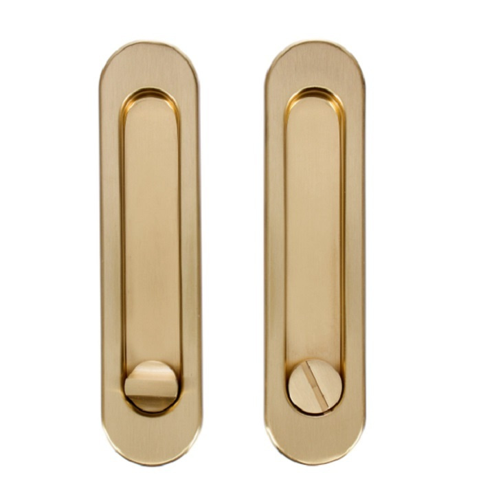 Ручка для раздвижных дверей с механизмом, цвет матовое золото - купить ...