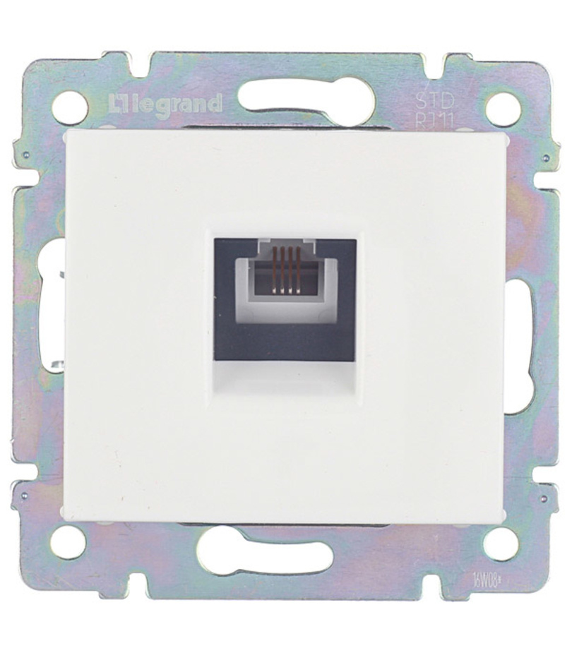 Розетка телефонная Legrand Valena 694274 скрытая установка белая один ...