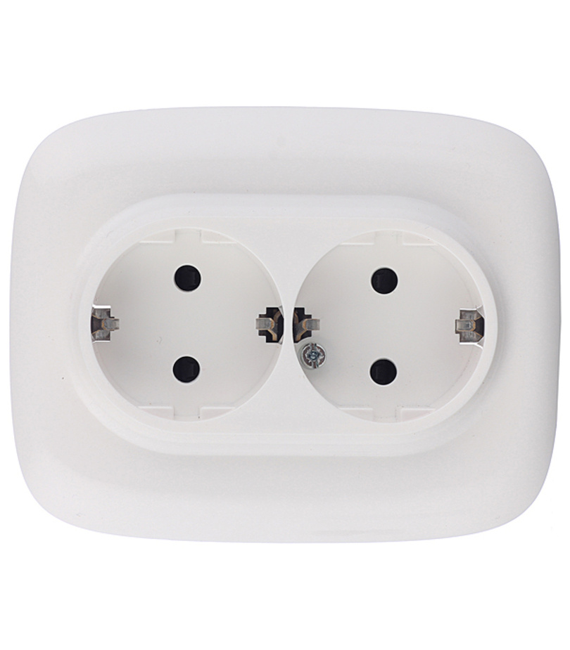 Розетка с рамкой Legrand Valena Allure 753726 двойная скрытая установка ...