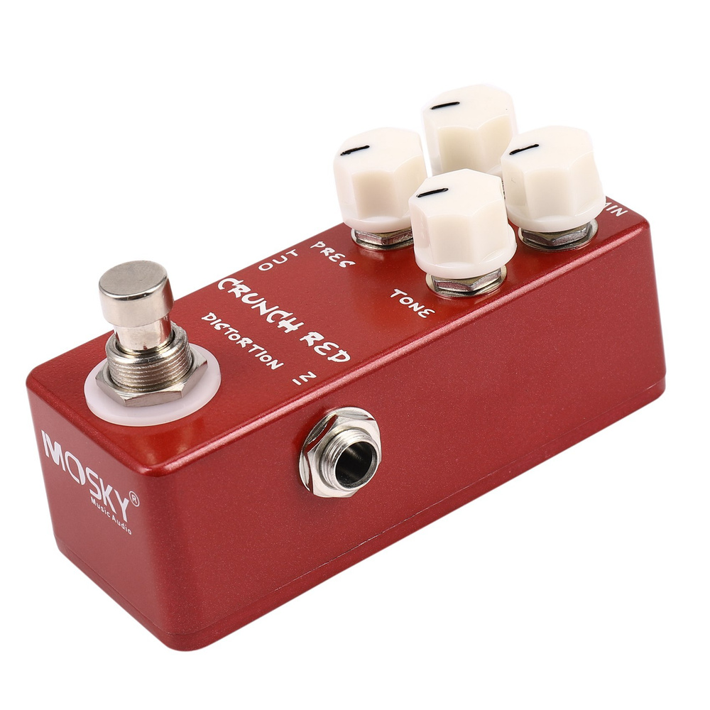 Mosky Mini Guitar Effect Pedal Crunch красный Distortion Peal True Bypass Цельнометаллический корпус #1