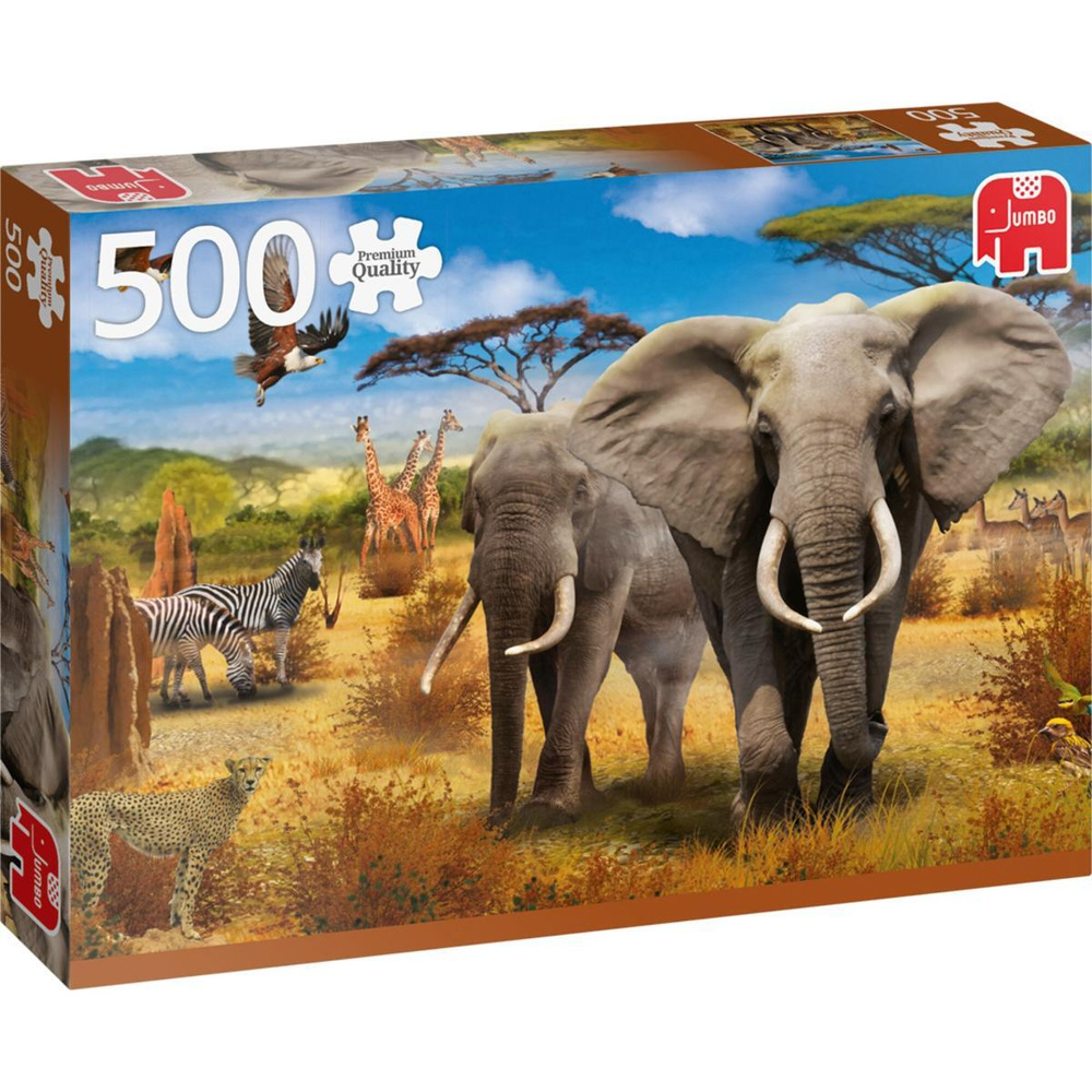 Пазл Jumbo 500 деталей, элементов: Африканская саванна #1