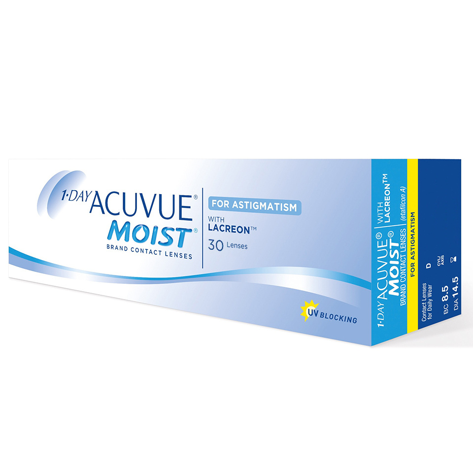 ACUVUE 1-Day Moist for Astigmatism (30 линз) BC 8,5 SPH -2.00 CYL -1,75 AXIS 180 #1