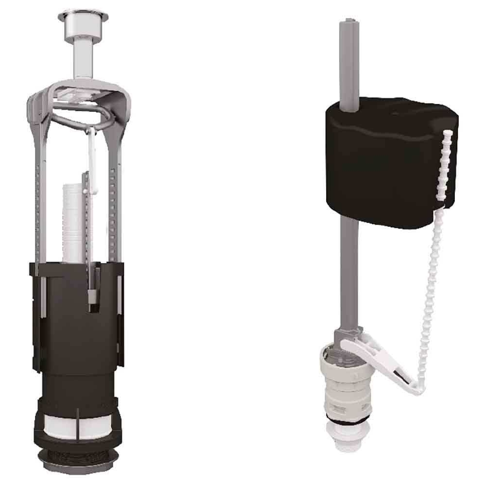 Комплект арматуры для бачка унитаза Oli Ural II двойной слив нижний ...