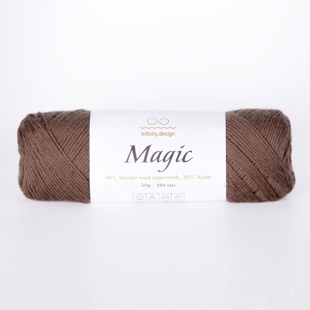 Носочная пряжа Infinity Design Magic (2652 Dark Beige) 3 мотка #1