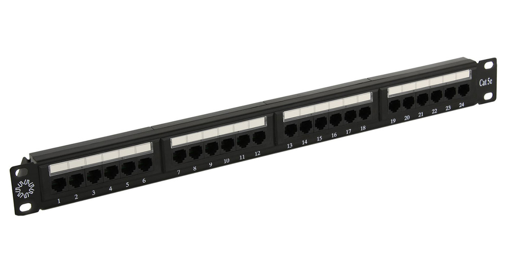 5bites Патч-панель Патч-панель 5bites PPU55-07 UTP, 19", 5e кат., 24 ...