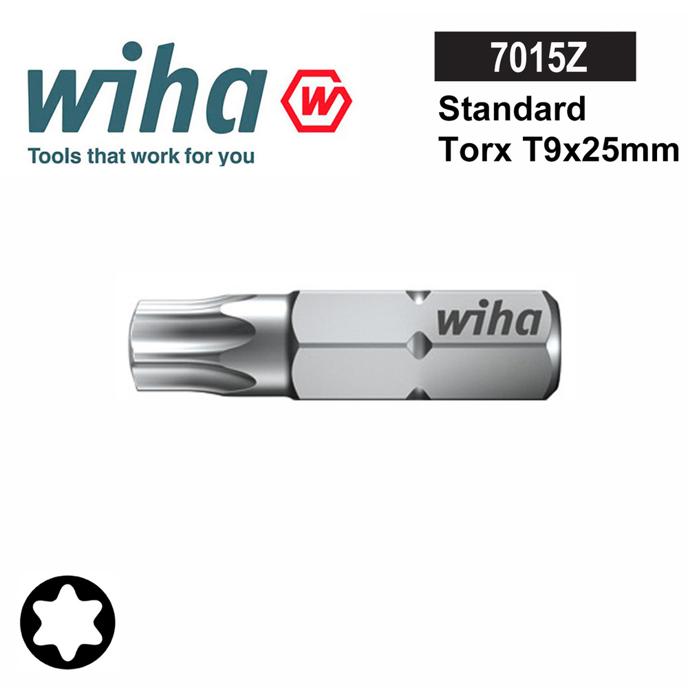 Бита Т 9x25мм TORX Standard Wiha 7015Z 01715 #1